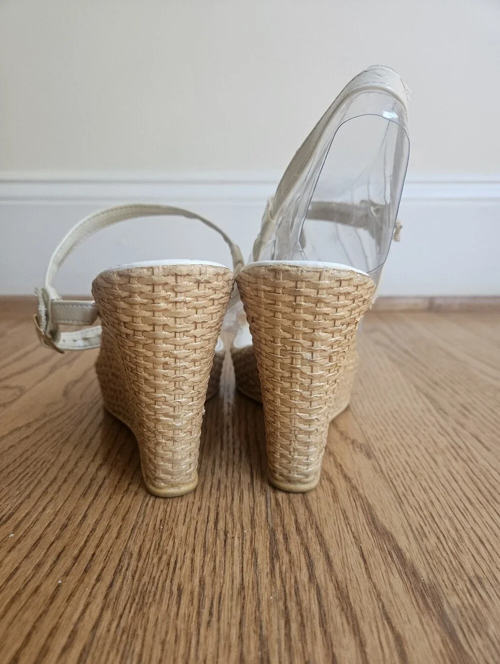 Italian Shoemakers Cream Wedge Sandals